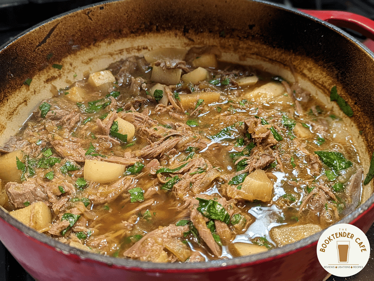 Lamb and Turnip Stew with Gruyere Toast